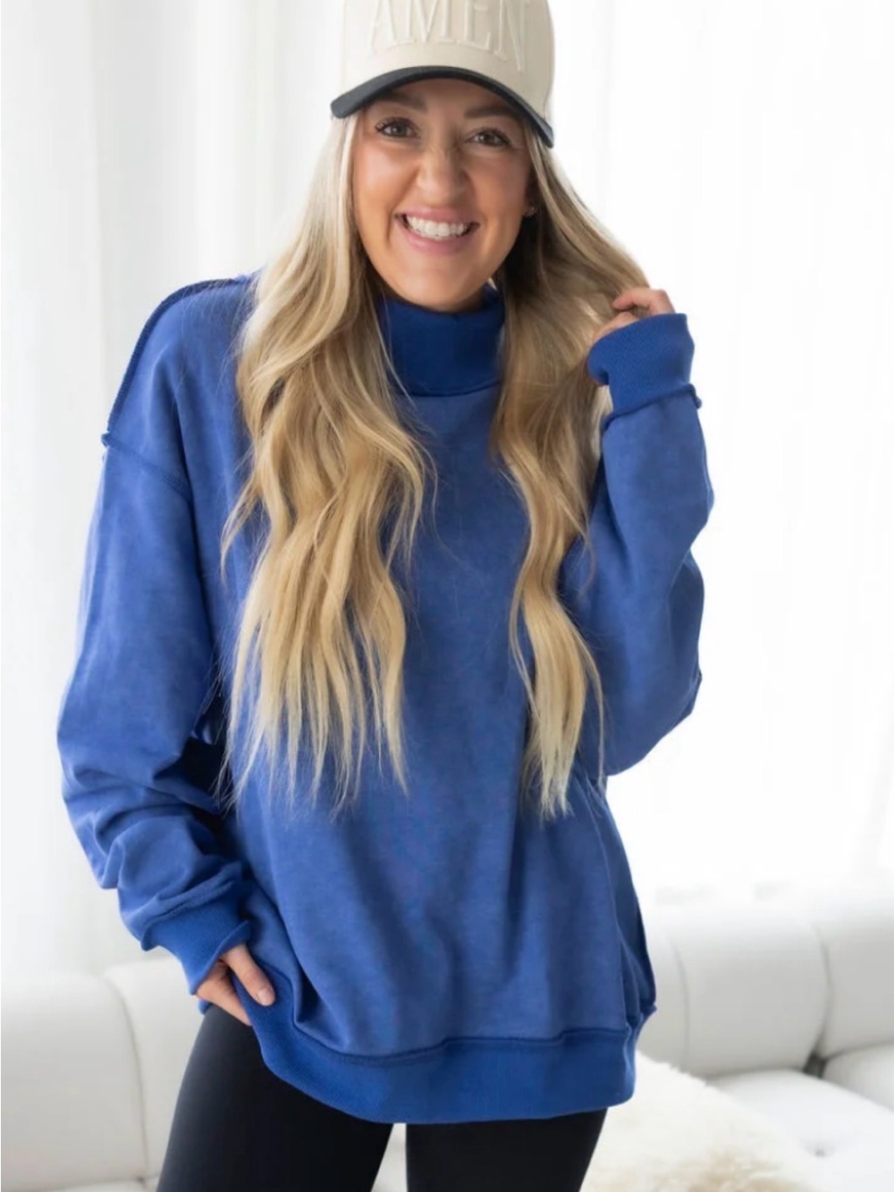Women’s Blue Crewneck Sweater